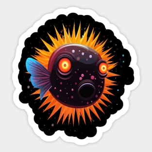 Puffer Fish Halloween Sticker